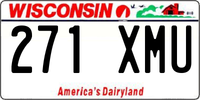 WI license plate 271XMU