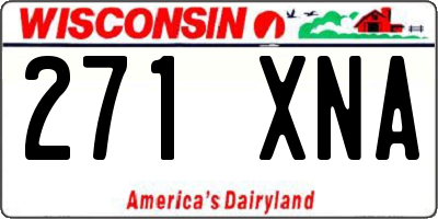 WI license plate 271XNA