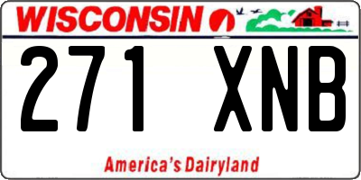 WI license plate 271XNB