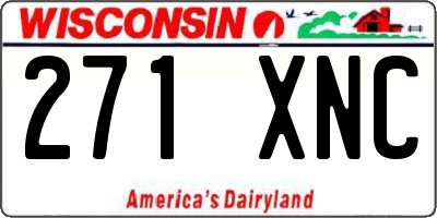 WI license plate 271XNC