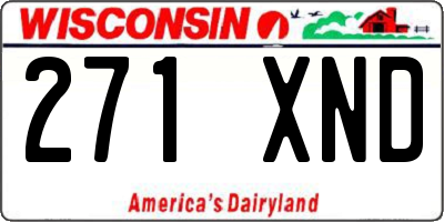 WI license plate 271XND