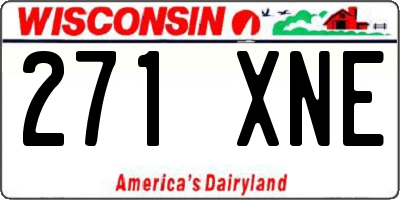 WI license plate 271XNE