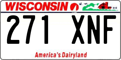 WI license plate 271XNF