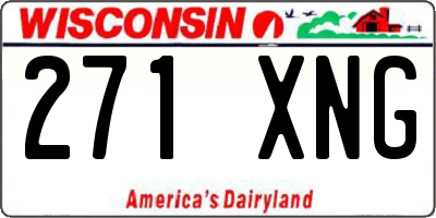 WI license plate 271XNG