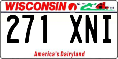 WI license plate 271XNI