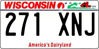 WI license plate 271XNJ