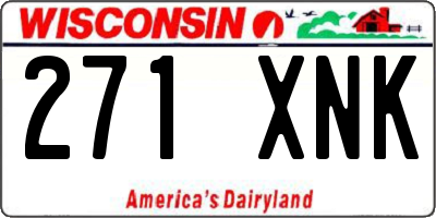 WI license plate 271XNK