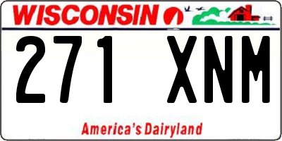 WI license plate 271XNM