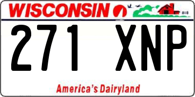 WI license plate 271XNP