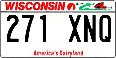 WI license plate 271XNQ
