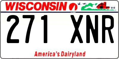 WI license plate 271XNR