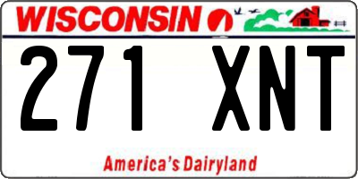 WI license plate 271XNT