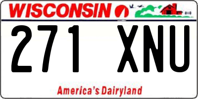 WI license plate 271XNU
