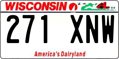 WI license plate 271XNW