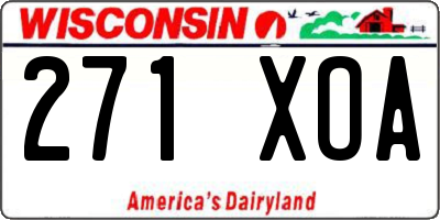 WI license plate 271XOA