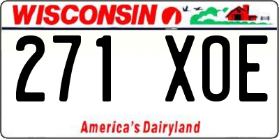 WI license plate 271XOE