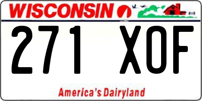 WI license plate 271XOF