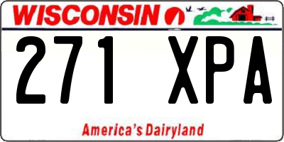 WI license plate 271XPA