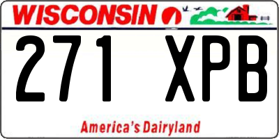 WI license plate 271XPB