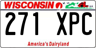WI license plate 271XPC