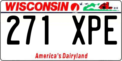 WI license plate 271XPE