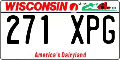 WI license plate 271XPG