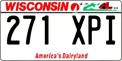 WI license plate 271XPI