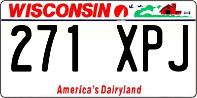 WI license plate 271XPJ