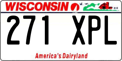 WI license plate 271XPL