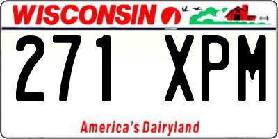 WI license plate 271XPM