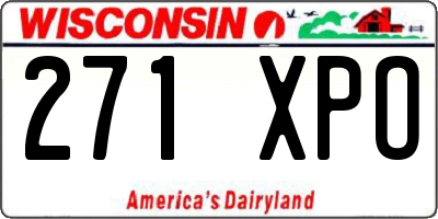 WI license plate 271XPO
