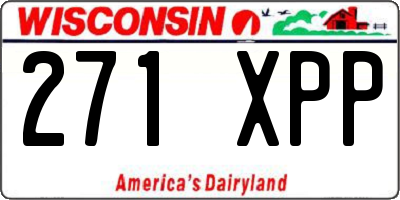 WI license plate 271XPP