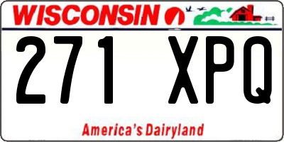 WI license plate 271XPQ