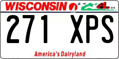 WI license plate 271XPS