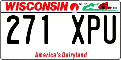 WI license plate 271XPU