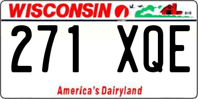WI license plate 271XQE