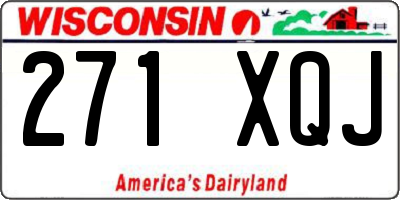 WI license plate 271XQJ