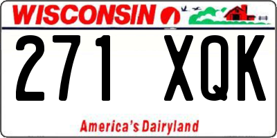 WI license plate 271XQK