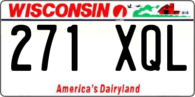 WI license plate 271XQL
