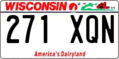 WI license plate 271XQN