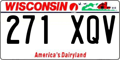 WI license plate 271XQV