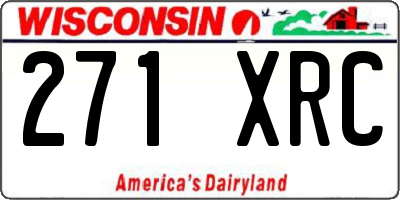 WI license plate 271XRC