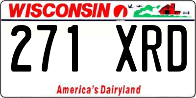 WI license plate 271XRD