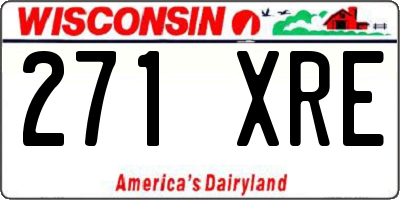 WI license plate 271XRE
