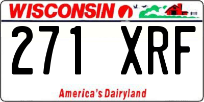 WI license plate 271XRF
