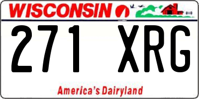 WI license plate 271XRG