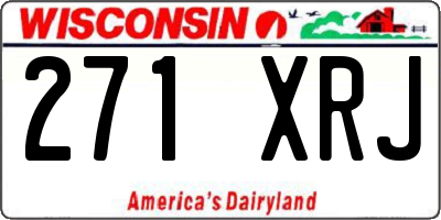 WI license plate 271XRJ