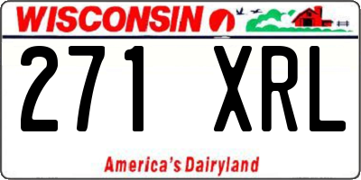 WI license plate 271XRL