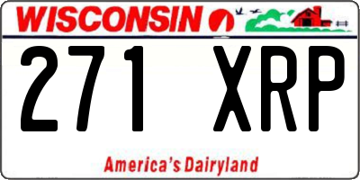 WI license plate 271XRP