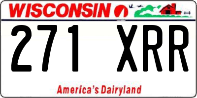 WI license plate 271XRR